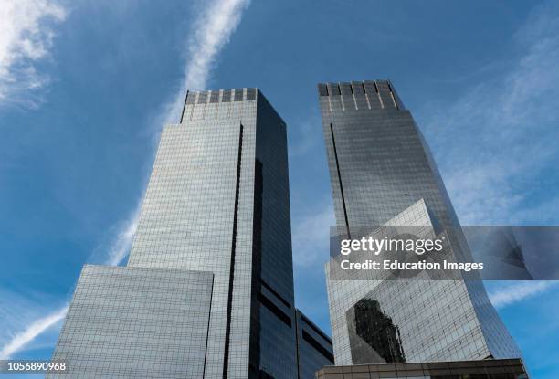 Time Warner Center twin towers in New York City, USA.