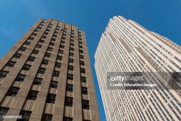 Rockefeller Plaza, Comcast Building, Rockefeller Center, Manhattan, New York City, USA.
