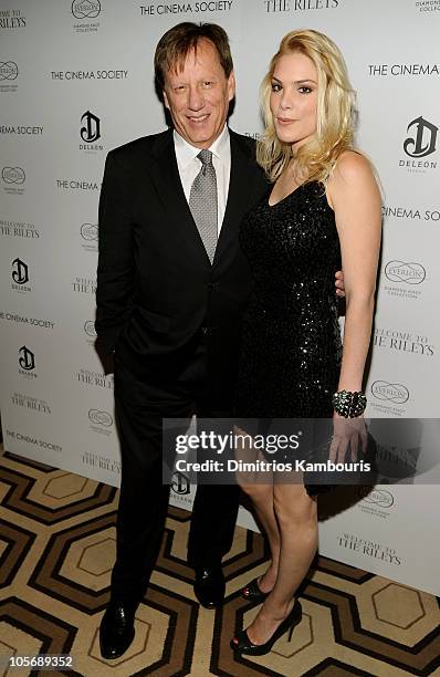 Actor James Woods and Ashley Madison attend The Cinema Society & Everlon Diamond Knot Collection's screening of "Welcome To The Rileys" on October...
