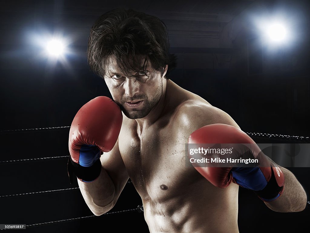 Boxer Preparing To Punch