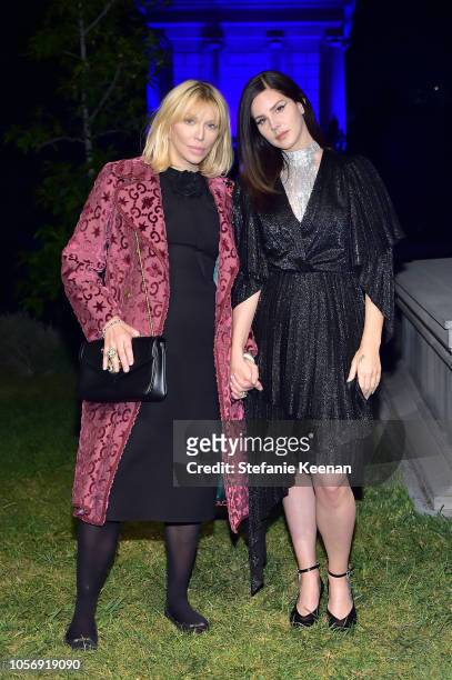 Courtney Love and Lana Del Rey attend Gucci Guilty Launch Party at Hollywood Forever on November 2, 2018 in Hollywood, California.