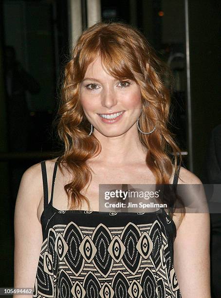 Actress Alicia Witt attends The Cinema Society & Everlon Diamond Knot Collection screening of "Welcome To The Rileys" on October 18, 2010 at the...