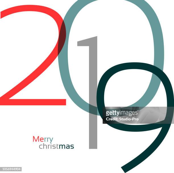 happy new year 2019 background for your christmas - new year 2019 stock illustrations