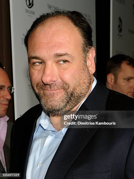 Actor James Gandolfini attends The Cinema Society & Everlon Diamond Knot Collection's screening of "Welcome To The Rileys" on October 18, 2010 at the...