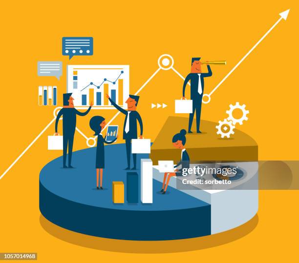 analyze - chart - isometric projection graph stock illustrations