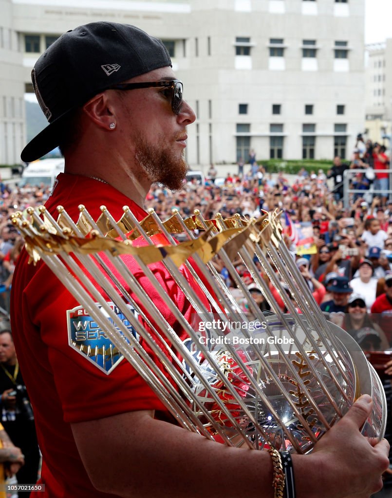 Red Sox Manager Alex Cora Takes World Series Trophy To Puerto Rico