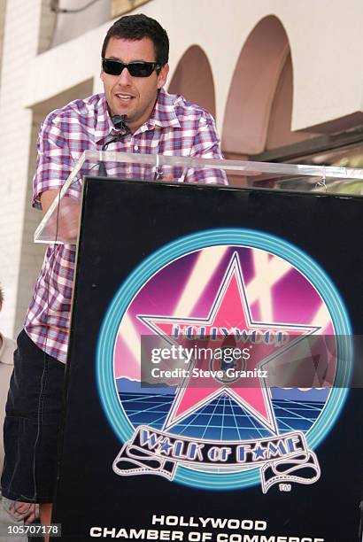 Adam Sandler during Chris Farley Honored Posthumously With a Star on the Hollywood Walk of Fame in Hollywood, California, United States.