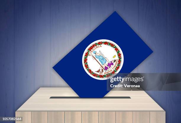 election day in the united states of america, virginia - virginia election stock illustrations