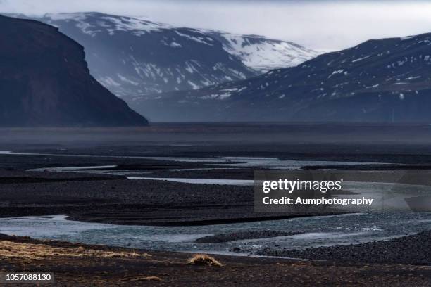 landscape viewpoint , iceland - lagarfljót - fotografias e filmes do acervo