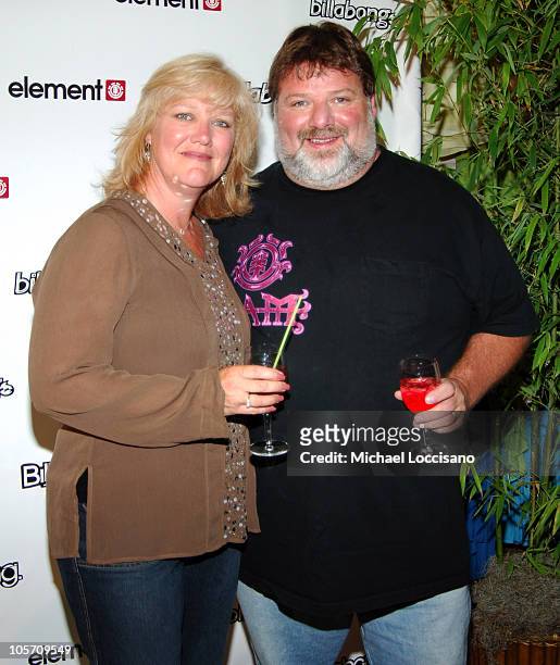 April Margera and Phil Margera during Billabong and Element Celebrate Their Flagship Store Opening in Times Square at Billabong Store and Element...