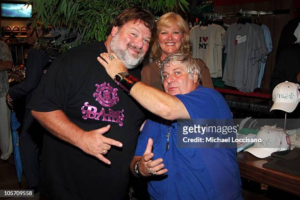 Phil Margera, April Margera and Don Vito during Billabong and Element Celebrate Their Flagship Store Opening in Times Square at Billabong Store and...