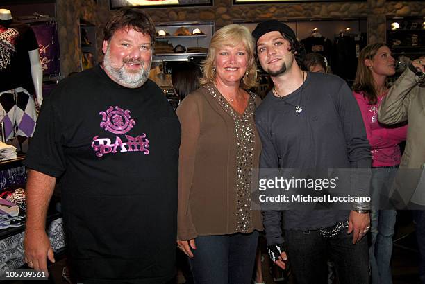 Phil Margera, April Margera and Bam Margera during Billabong and Element Celebrate Their Flagship Store Opening in Times Square at Billabong Store...