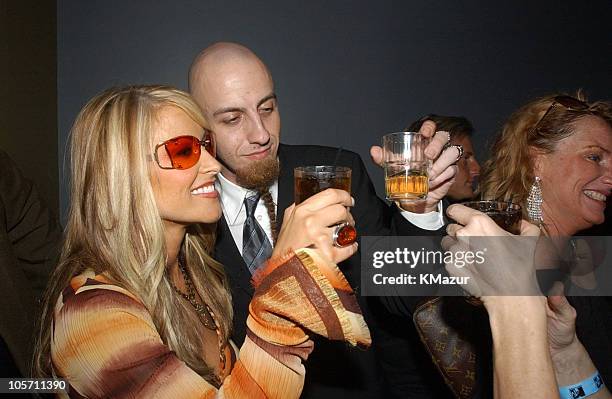 Anastacia and John Dolmayan of System of a Down during MTV Video Music Awards Latinoamerica 2002 - Backstage and Audience at Jackie Gleason Theater...