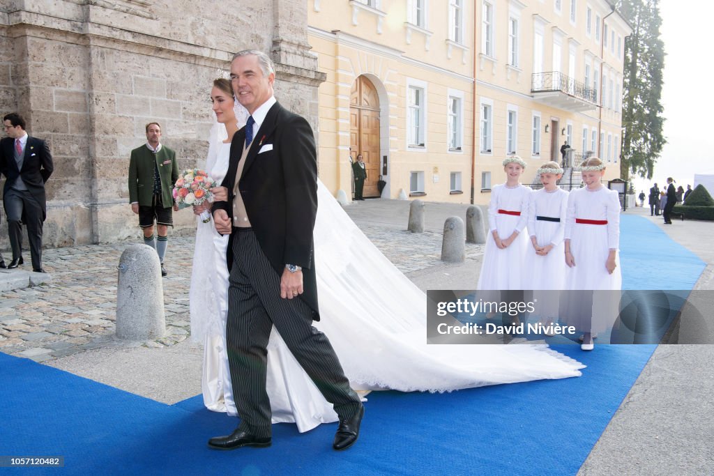 Wedding of Duchess Sophie Of Wurttemberg And Count Maximilian Of Andigne At Tegernsee Castle