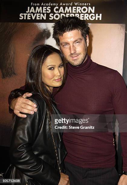 Tia Carrere & Simon Wakelin during "Solaris" Los Angeles Premiere at Pacific Cinerama Dome in Hollywood, California, United States.