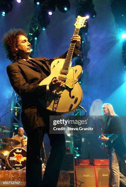 Mike Campbell & Tom Petty during Tom Petty and the Heartbreakers Tour 2002 - Los Angeles at The Forum in Los Angeles, California, United States.