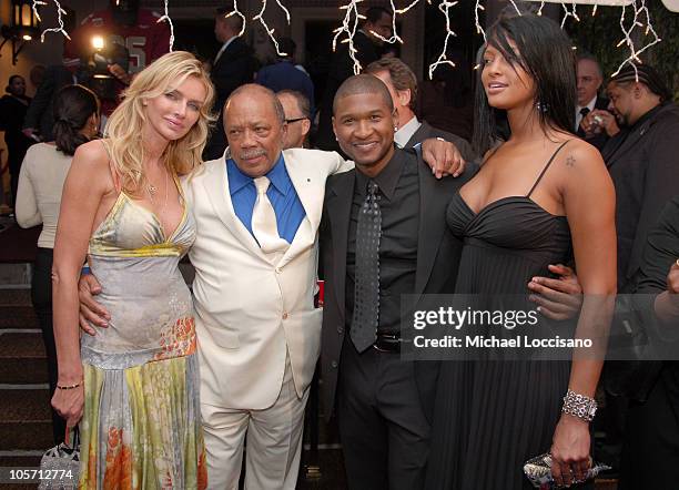 Kimberly Hefner, Quincy Jones, Usher and girlfriend Eishia Brightwell