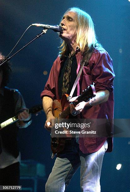 Tom Petty during Tom Petty and the Heartbreakers Tour 2002 - Los Angeles at The Forum in Los Angeles, California, United States.