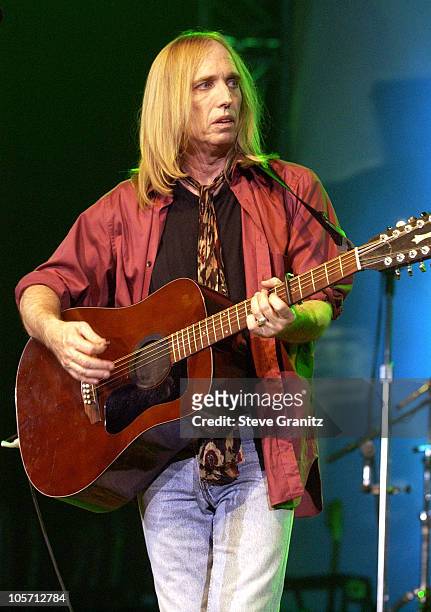 Tom Petty during Tom Petty and the Heartbreakers Tour 2002 - Los Angeles at The Forum in Los Angeles, California, United States.