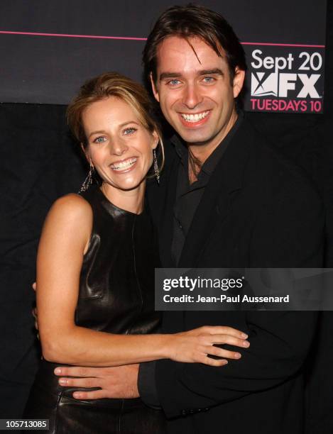 Jessalyn Gilsig and Bruno Campos during FX Networks "Nip/Tuck" 3rd Season Premiere Screening - Arrivals at El Capitan Theatre in Hollywood,...
