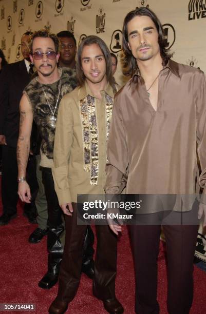 Backstreet Boys during VH1 Presents: "Divas Live: The One and Only Aretha Franklin" at Radio City Music Hall in New York City, New York, United...