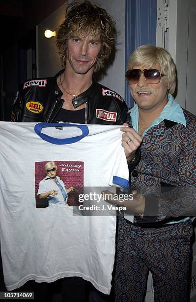 Duff McKagan and Johnny Fayva during Playstation 2 Presents The PS2 Tour: Camp Freddy with Surprise Guests at Henry Fonda Theatre in Hollywood,...