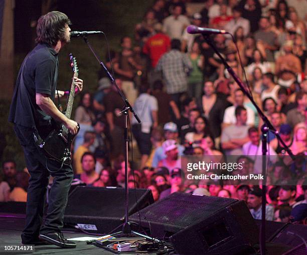 Dave Grohl from the Foo Fighters during The 106.7 KROQ "Weenie Roast" Concert 2005 - Backstage at Verizon Wireless Amphitheatre in Irvine,...