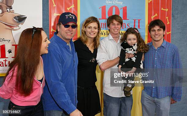 Amy Yasbeck, John Ritter, Carly Ritter, Tyler Ritter and Jason Ritter during "101 Dalmatians II: Patch's London Adventure" Premiere at El Capitan...