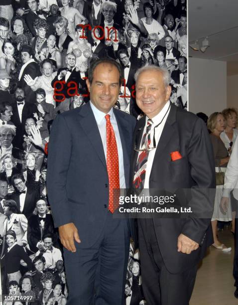 Massimo Ferragamo and Ron Galella during Opening of Ron Galella's "Exclusive Diary: Caught Off-Guard" Exhibit at Salvatore Ferragamo Gallery in New...