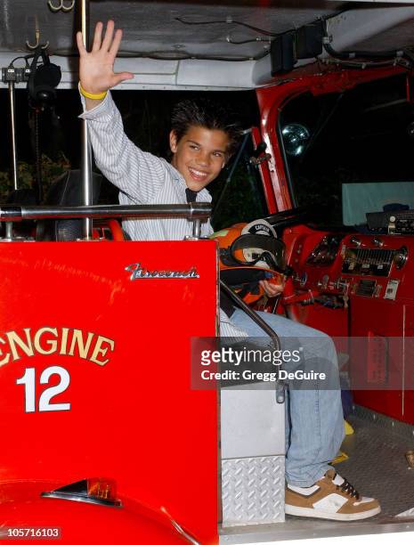 Taylor Lautner during "Ladder 49" DVD Release Party at House of Blues in Los Angeles, California, United States.