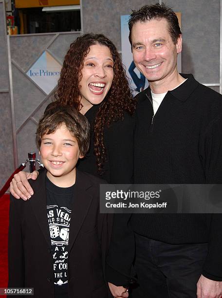 Tai Babilonia, Randy Gardner and son during "Ice Princess" Los Angeles Premiere - Arrivals at El Capitan Theater in Hollywood, California, United...