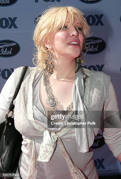 Courtney Love during "American Idol" Season 4 - Finale - Arrivals at The Kodak Theatre in Hollywood, California, United States.