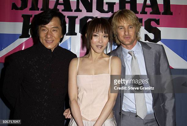 Actor / executive producer Jackie Chan, Fann Wong and Owen Wilson