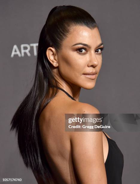 Kourtney Kardashian arrives at the 2018 LACMA Art + Film Gala at LACMA on November 3, 2018 in Los Angeles, California.
