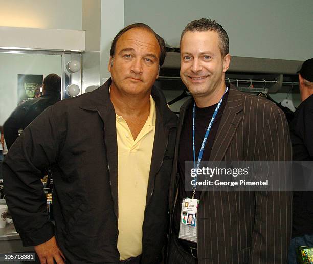 Jim Belushi and Bruce Hills during Montreal Just For Laughs Comedy Festival - Closing Night - July 23, 2005 at Spectrum in Montreal, Quebec, Canada.