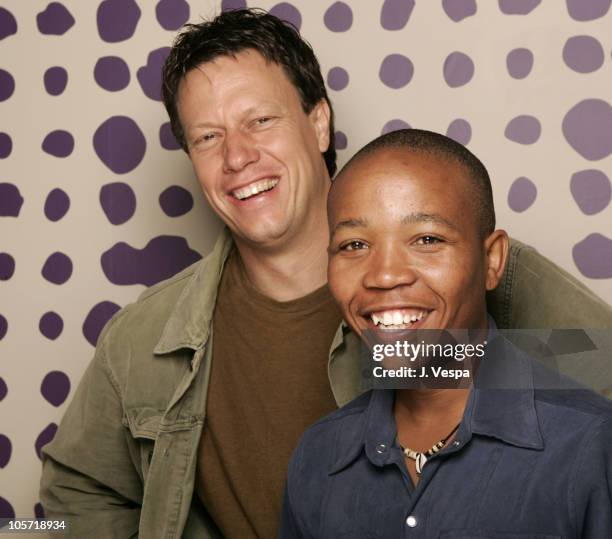 Gavin Hood, director and Presley Chaven-Eyagee during 2005 Toronto Film Festival - "Tsotsi" Portraits at HP Portrait Studio in Toronto, Canada.