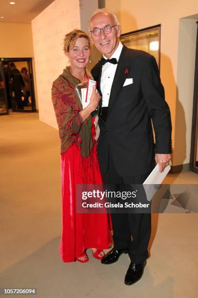 Margarita Broich and Dirk Schmalenbach during the 25th Opera Gala at Deutsche Oper Berlin on November 3, 2018 in Berlin, Germany.