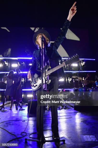 Beck performs onstage during 2018 LACMA Art + Film Gala honoring Catherine Opie and Guillermo del Toro presented by Gucci at LACMA on November 3,...