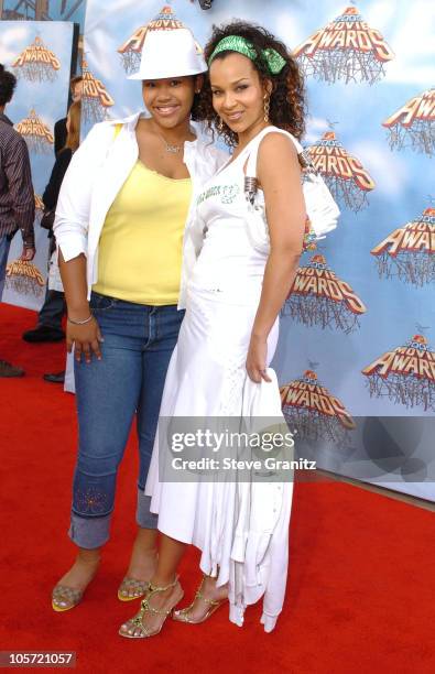 LisaRaye and daughter Kai during 2005 MTV Movie Awards - Arrivals at Shrine Auditorium in Los Angeles, California, United States.