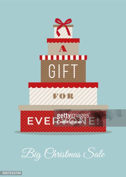 winter sale design for advertising, banners, leaflets and flyers. - gift giving stock illustrations