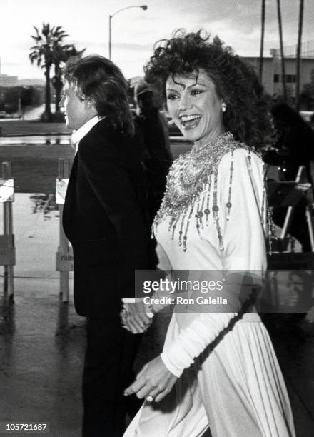 Andy Gibb and Victoria Principal during 8th Annual People's Choice Awards at Santa Monica Civic Auditorium in Santa Monica, California, United States.