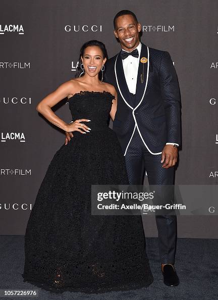 Karrueche Tran and Victor Cruz attend the 2018 LACMA Art + Film Gala