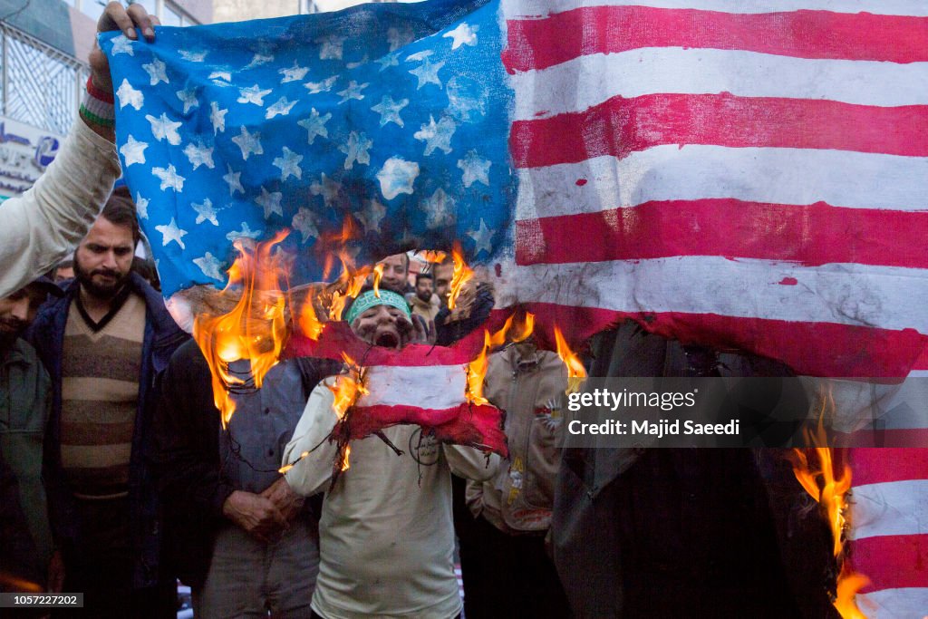 Anti-US Protest in Iran on Eve of New Sanctions