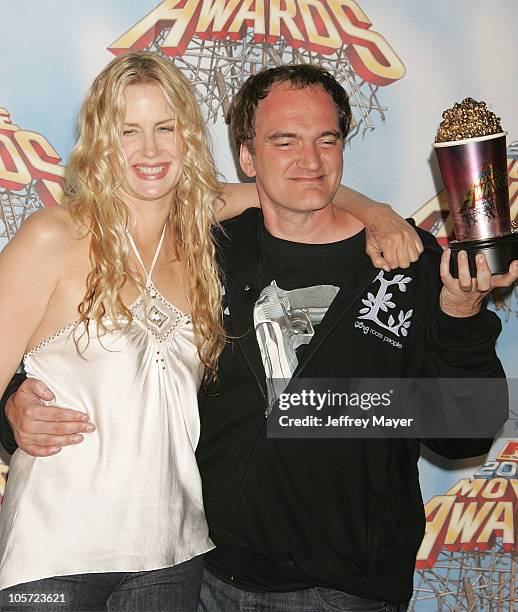 Daryl Hannah and Quentin Tarantino, winners of Best Fight for "Kill Bill Vol. 2"