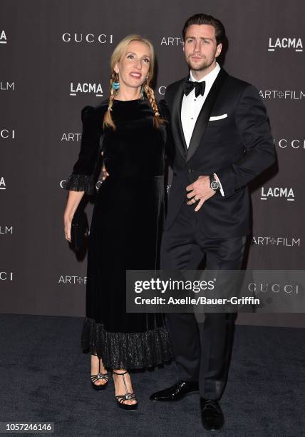 Aaron Taylor-Johnson and wife Sam Taylor-Johnson attend the 2018 LACMA Art + Film Gala at LACMA on November 03, 2018 in Los Angeles, California.