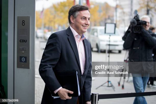 David McAllister, head of the German Christian Democrats in Lower Saxony arrives for the first day of a two-day retreat of the CDU leadership at CDU...