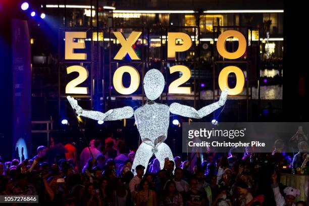Expo 2020 Dubai celebrates 2 Years To Go through a specially choreographed show of the Dubai Fountain and countdown on the Burj Khalifa at Burj Park...