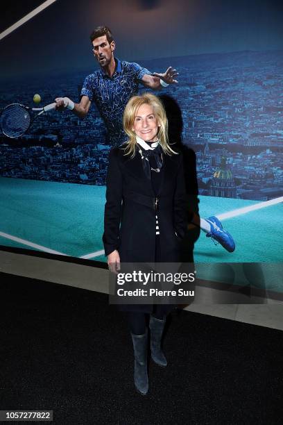 American ambassador in france Jamie McCourt attends during the final of the Rolex Paris Masters on November 4, 2018 in Paris, France.