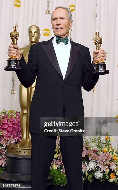 Clint Eastwood, winner Best Director for "Million Dollar Baby" and Best Picture for "Million Dollar Baby"