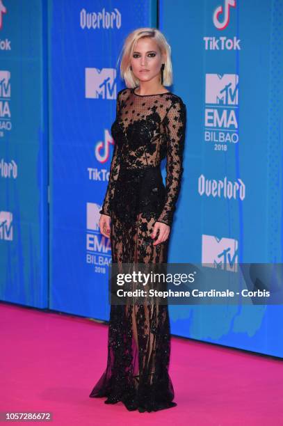 Ana Fernandez attends the MTV EMAs 2018 on November 4, 2018 in Bilbao, Spain.